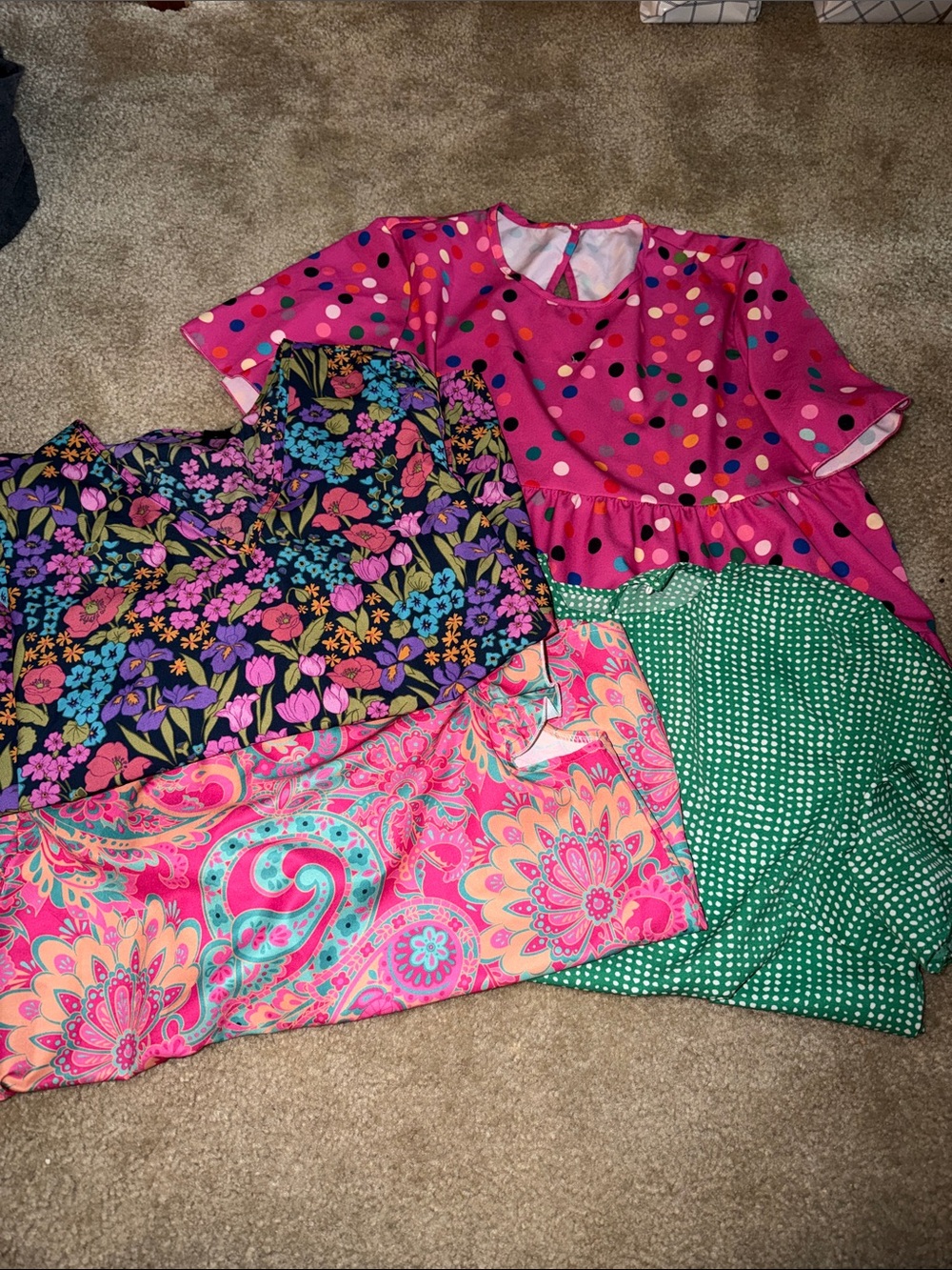 Shein bundle Bright Mix Patterned Dresses and Skirts - Pink, Green, Multicolor